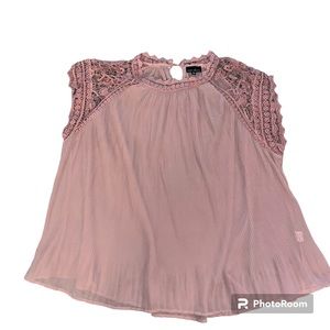 Zenobia women’s size 2XL mauve pink sheer blouse